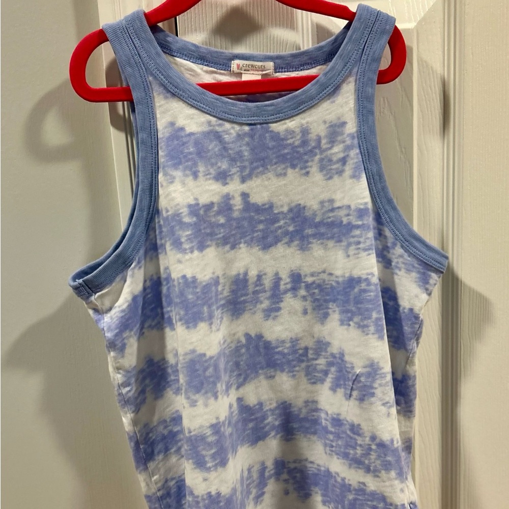 Crewcuts Blue and White Tie-Dye Tee